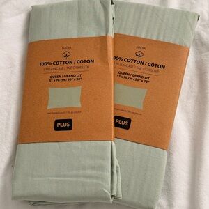 Nadia Green Cotton Pillowcases